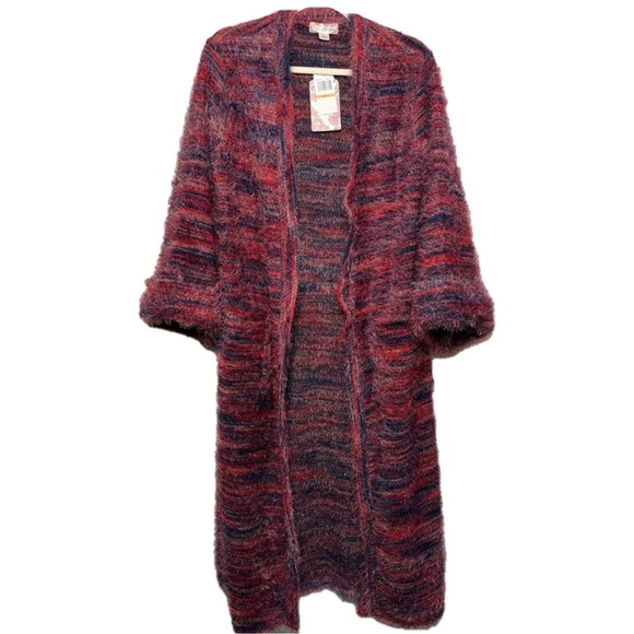NWT:Band Of The Free BOG Sunset Boulevard Mixed Knit Cardigan Duster•Small - Picture 7 of 9